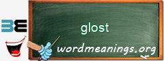 WordMeaning blackboard for glost